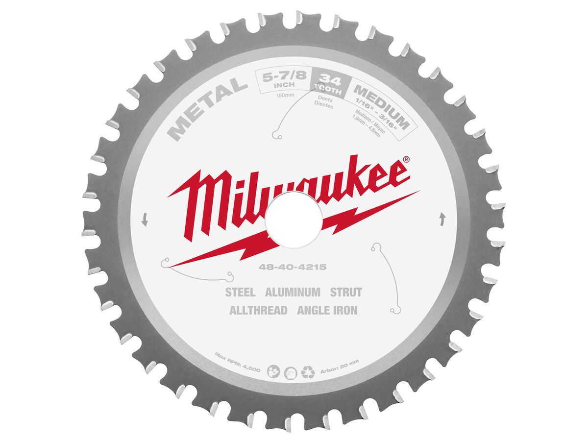 reece Milwaukee 149mm (5-7/8) 34T Metal Circular Saw Blade