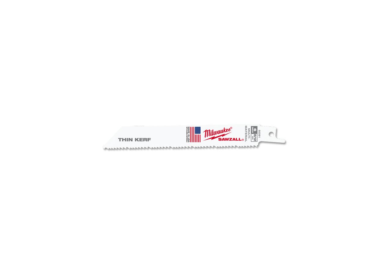 reece Milwaukee 150mm 8/12 TP1 Sawzall Blades (5 Pack)