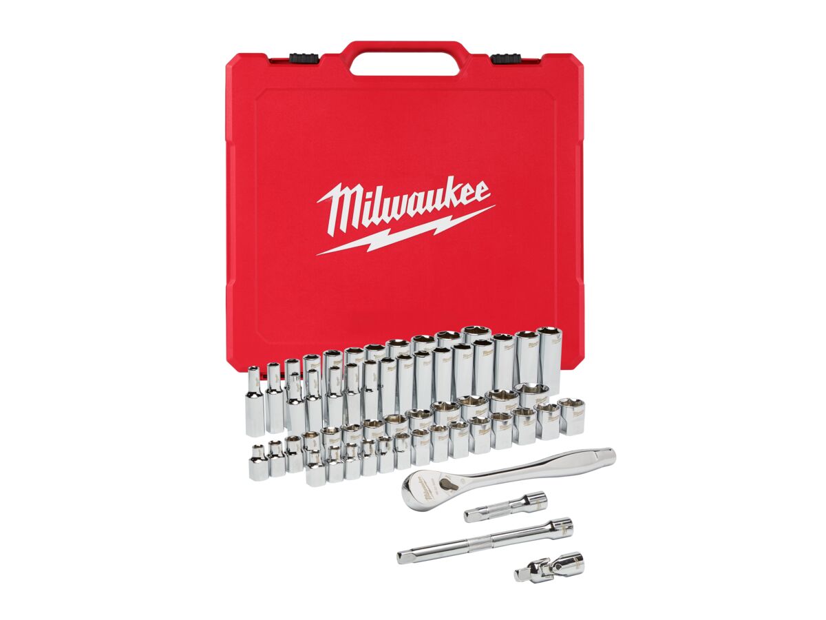 reece Milwaukee 3/8" Drive 56 Piece Ratchet & Socket Set