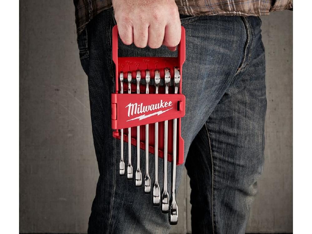 Reece Milwaukee 7 Piece Ratcheting Combination Wrench SAE