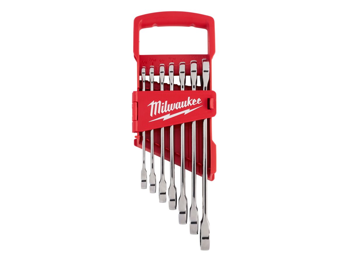 reece Milwaukee 7 Piece Ratcheting Combination Wrench SAE