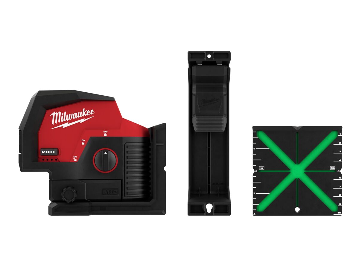 reece Milwaukee M12 Cross Line + 2 Plumb Laser (Tool Only)