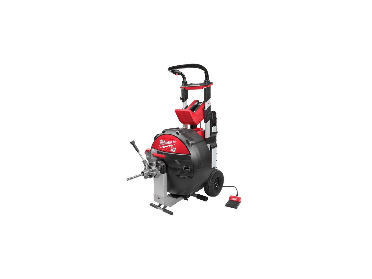 reece Milwaukee MX Fuel Sewer Drum Machine with Powertredz Lift Assist