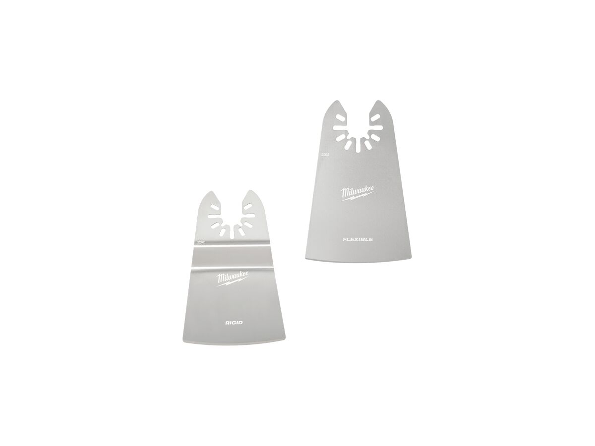 reece Milwaukee OPEN-LOK 50mm (2") Rigid Scraper Blade & 50mm (2") Flexible Scraper Blade 2-Piece Set