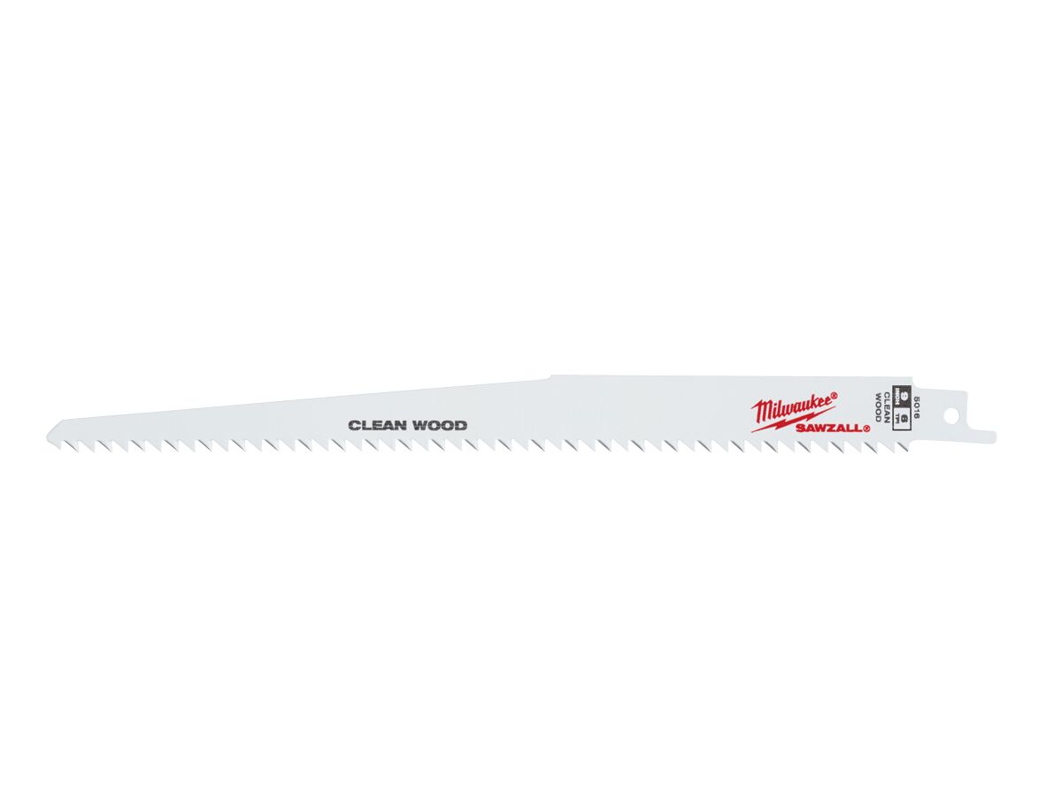 reece Milwaukee Reciprocating Blade 230mm 6TPI Wood 5 Pack