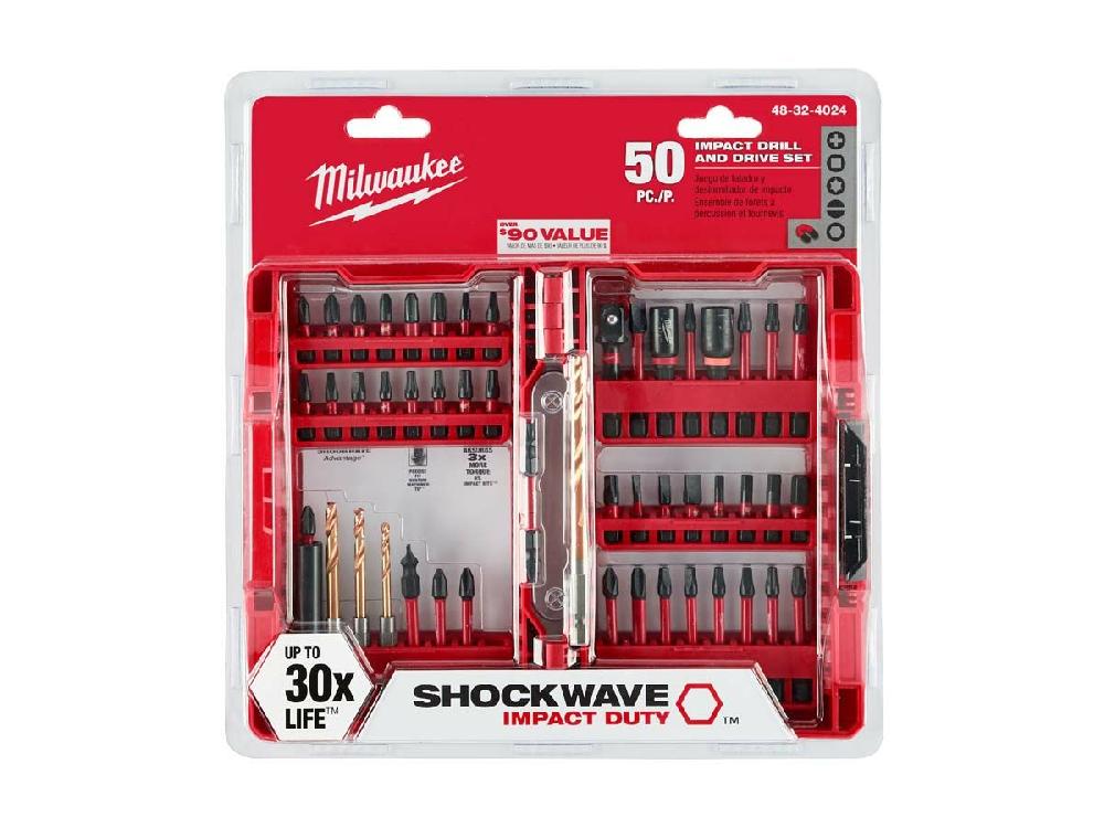 reece Milwaukee Shockwave 50 Piece Drill And Driver Set
