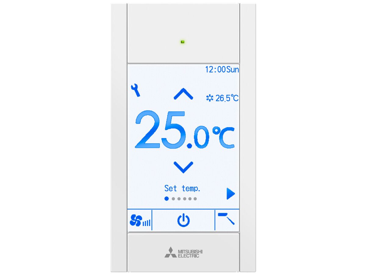reece Mitsubishi Electric Simple Touch Wired Controller White