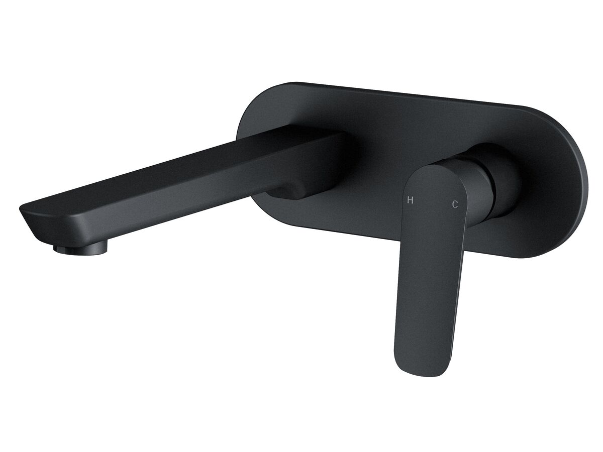 reece Mizu Bliss Wall Bath Mixer Tap Set 210mm Matte Black