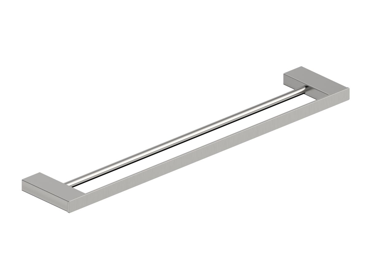 reece Mizu Bloc Double Towel Rail 600mm Brushed Nickel