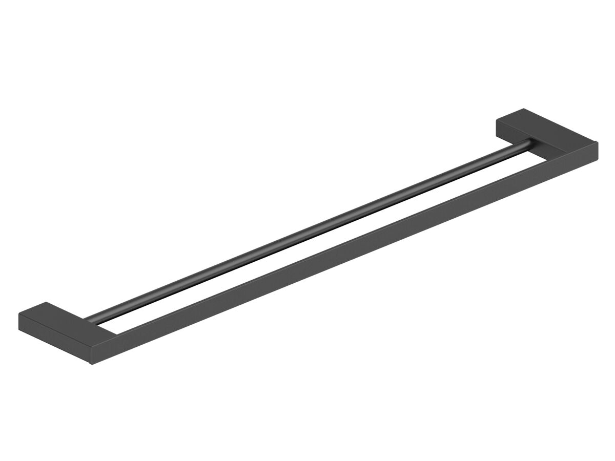 reece Mizu Bloc Double Towel Rail 700mm Matte Black