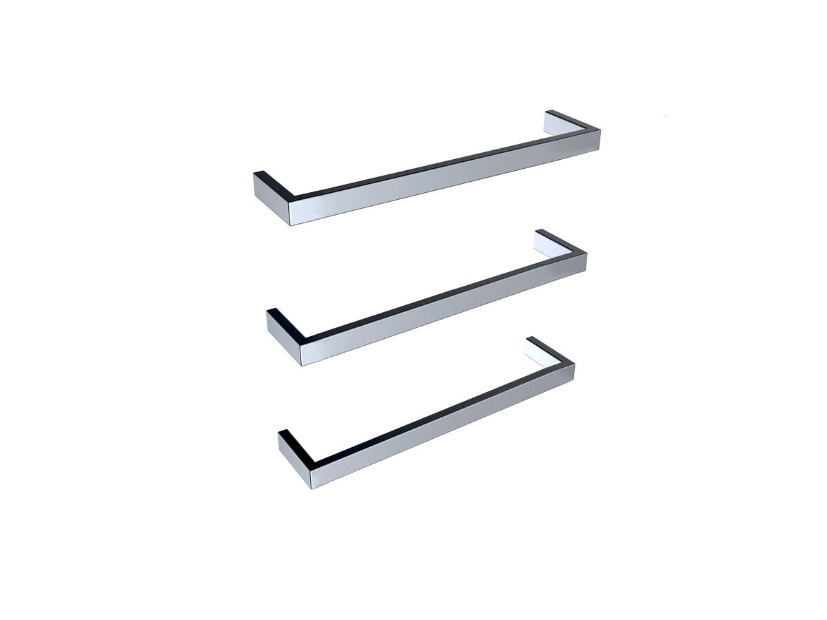 reece Mizu Bloc Heated Towel Rail 630mm (Triple Pack) Polished Stainless Steel
