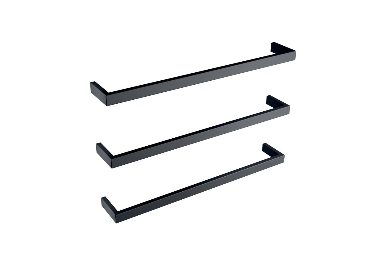 reece Mizu Bloc Heated Towel Rail 830mm (Triple Pack) Matte Black