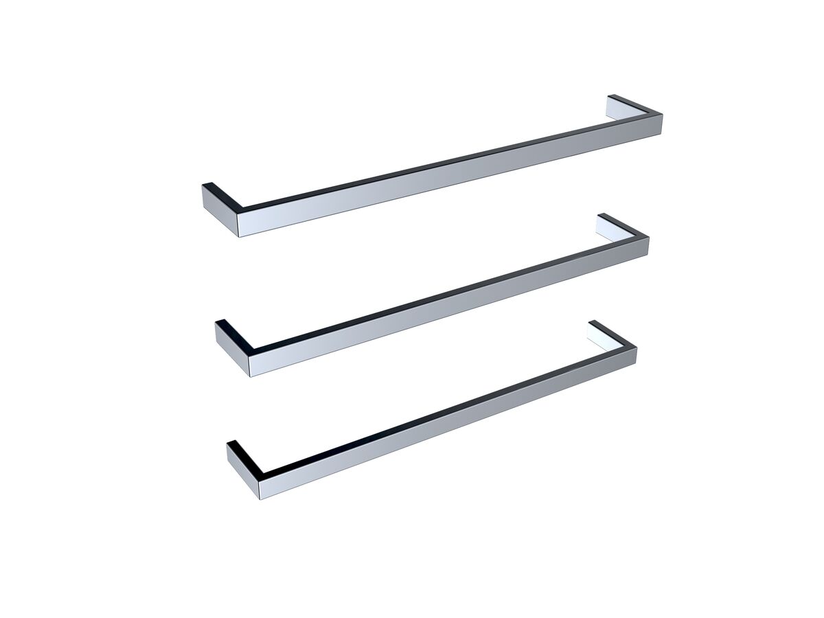 reece Mizu Bloc Heated Towel Rail 830mm (Triple Pack) Polished Stainless Steel
