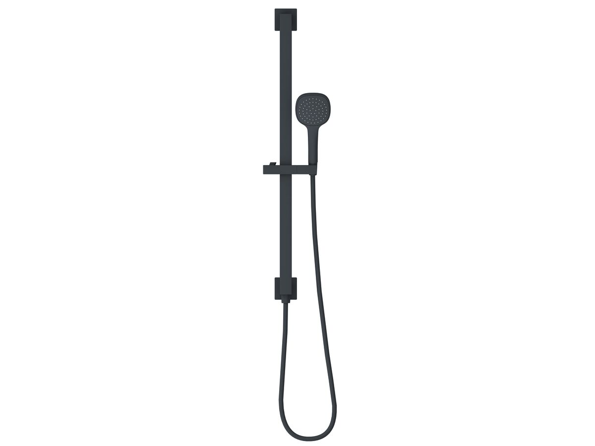 Reece Mizu Bloc MK2 Single Rail Shower 1 Function With Top Rail Water Inlet Matte Black (3 Star)
