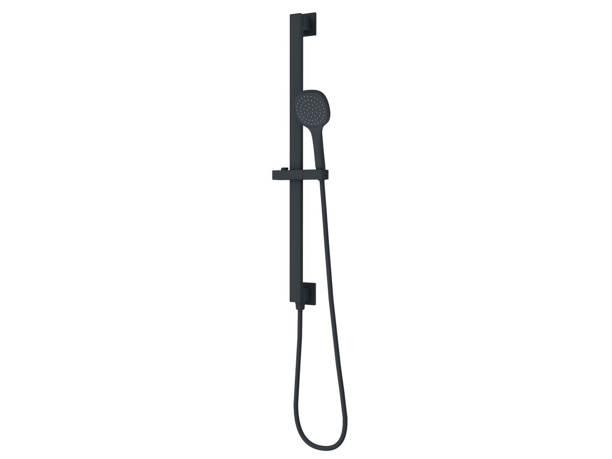 reece Mizu Bloc MK2 Single Rail Shower 1 Function with Top Rail Water Inlet Matte Black (3 Star)