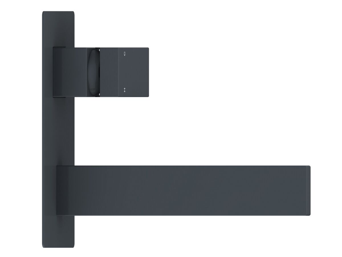 Reece Mizu Bloc MK2 Wall Bath Mixer Tap Set Matte Black