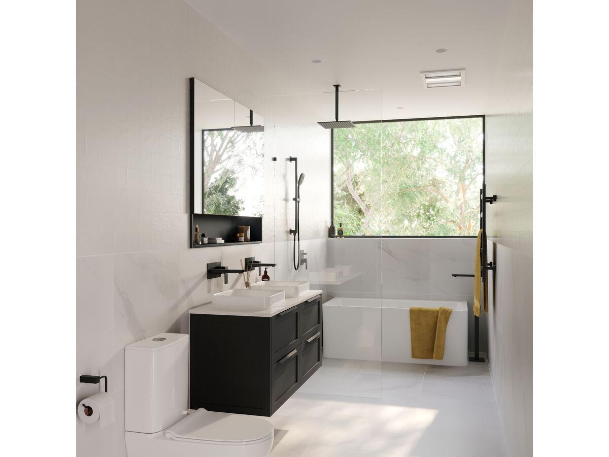 Reece Mizu Bloc Overhead Shower 300mm Matte Black (3 Star)
