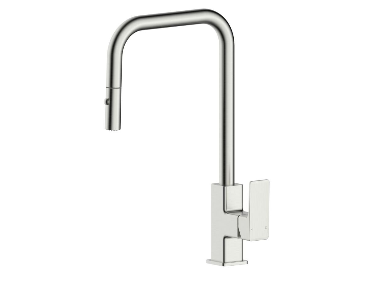 reece Mizu Bloc Pull Out Sink Mixer Brushed Nickel (5 Star) Lead Free