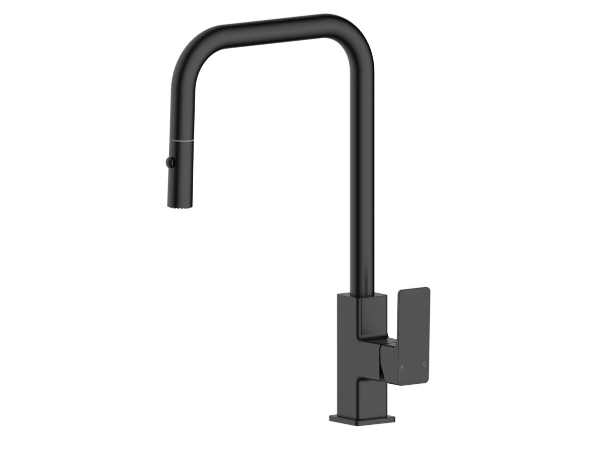 reece Mizu Bloc Pull Out Sink Mixer Matte Black (5 Star) Lead Free