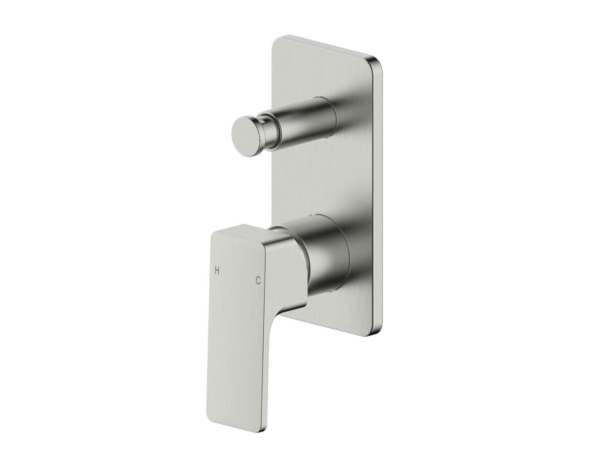 reece Mizu Bloc Shower Mixer with Diverter Kit Brushed Nickel Lead Free
