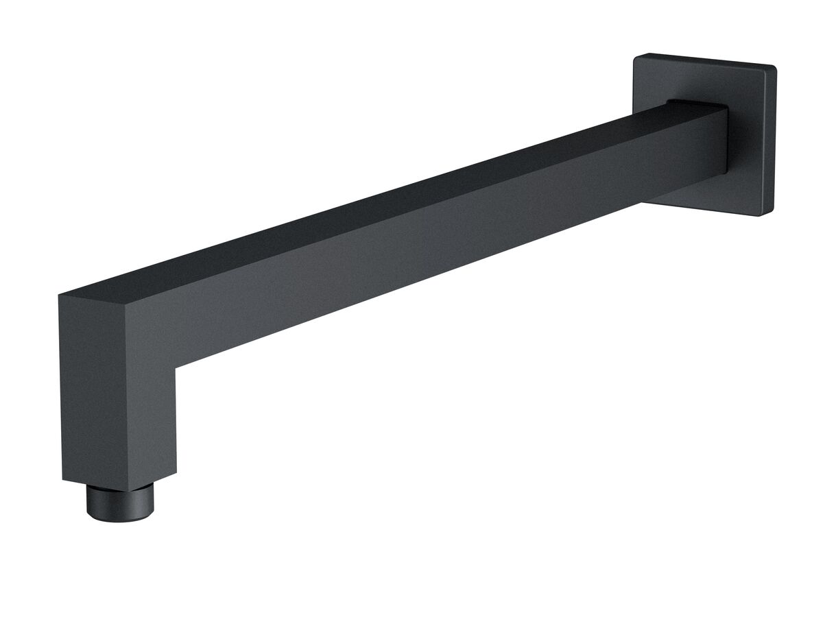 reece Mizu Bloc Wall Straight Shower Arm Only 385mm Matte Black