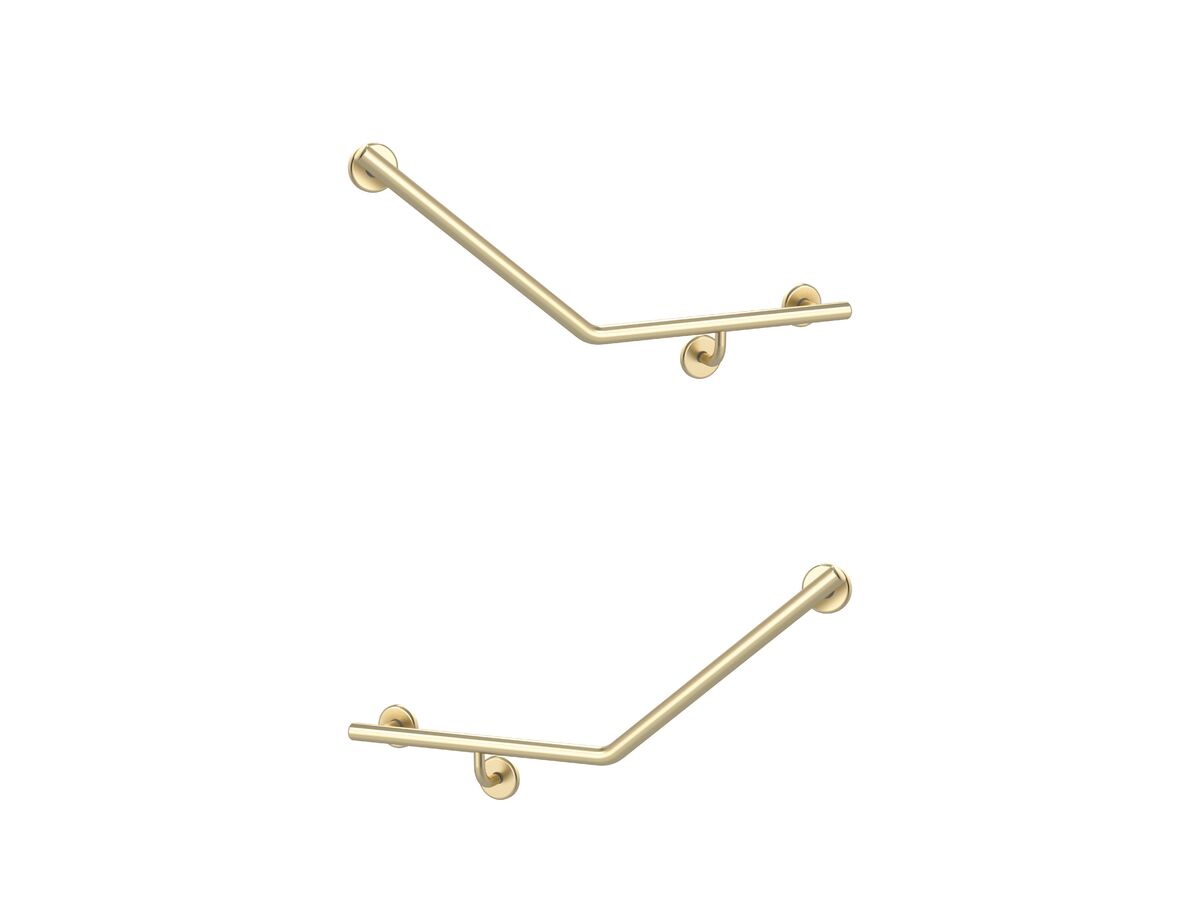 reece Mizu Drift 40 Degree Ambulant WC Left Hand & Right Hand Pair Brushed Brass