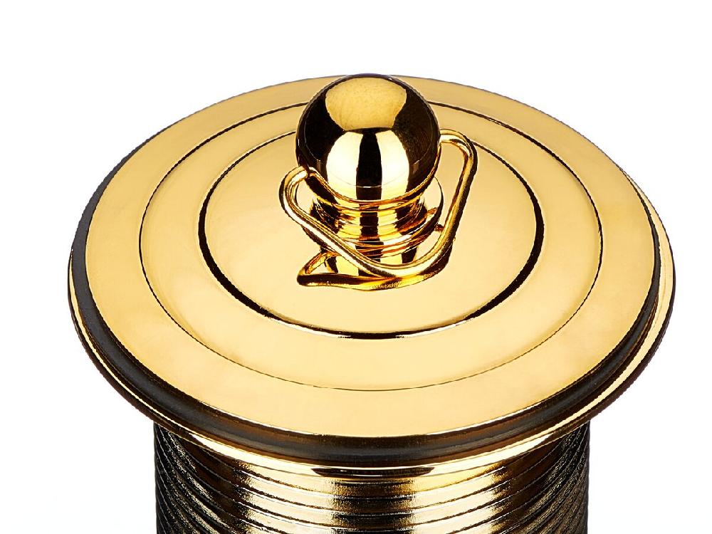 Reece Mizu Drift 40mm Traditional Plug And Waste No Overflow Polish Brass Gold