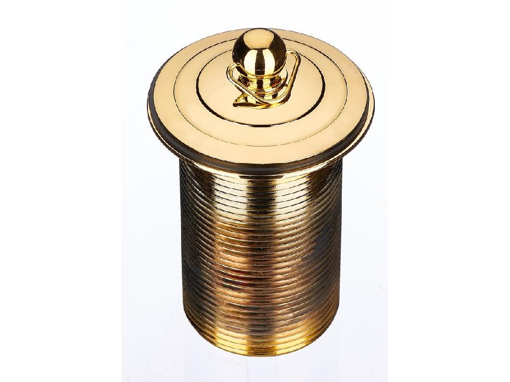 Reece Mizu Drift 40mm Traditional Plug And Waste No Overflow Polish Brass Gold