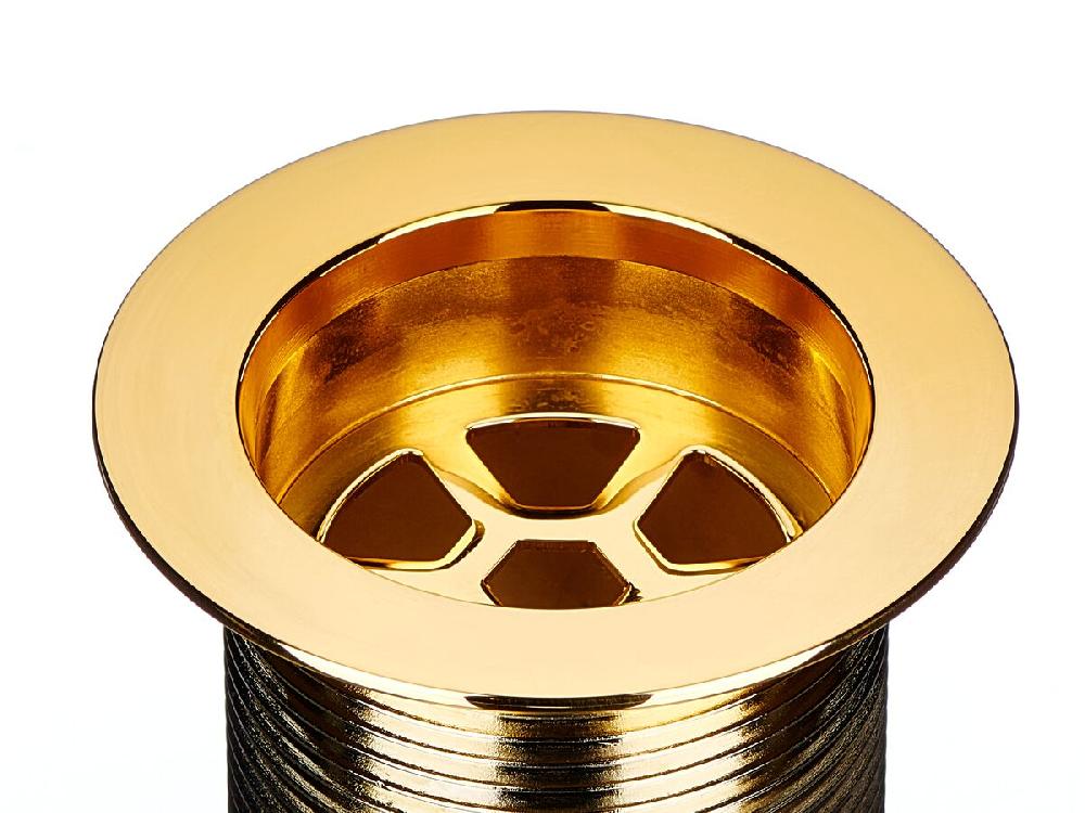 Reece Mizu Drift 40mm Traditional Plug And Waste No Overflow Polish Brass Gold