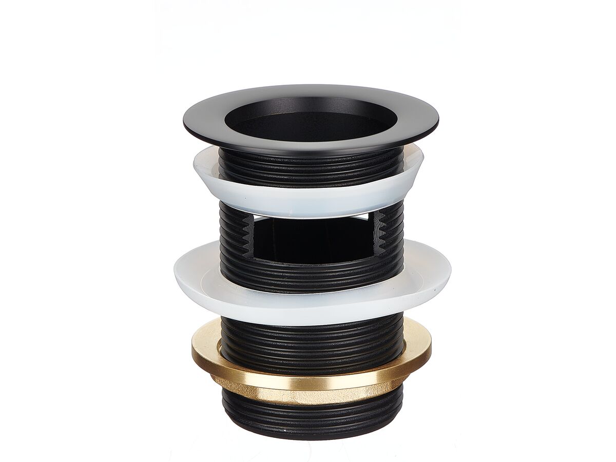 Reece Mizu Drift 40mm Traditional Plug And Waste With Overflow Matte Black