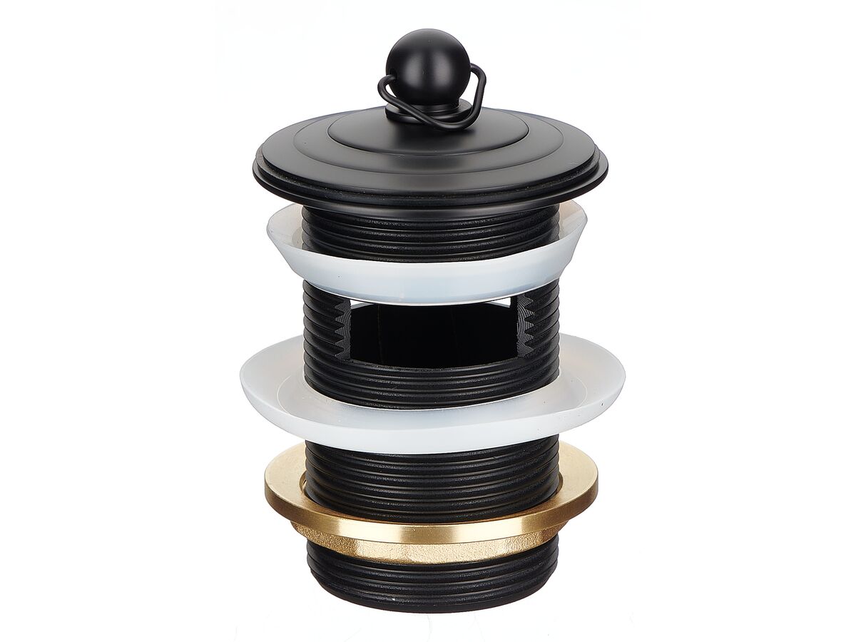 reece Mizu Drift 40mm Traditional Plug and Waste with Overflow Matte Black