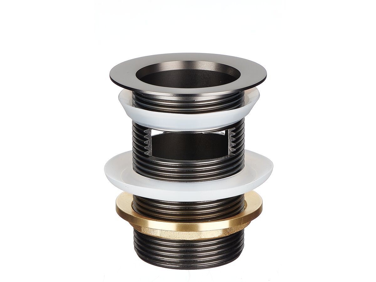 Reece Mizu Drift 40mm Traditional Plug And Waste With Overflow Brushed Gunmetal