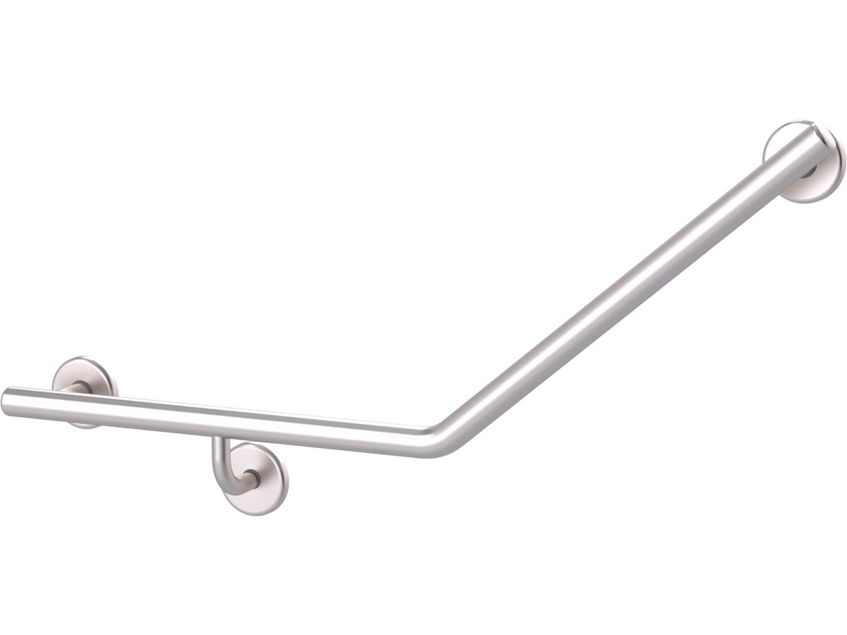 reece Mizu Drift 450 x 450 x 40 Degree Ambulant Toilet Grab Rail Left Hand Brushed Stainless Steel