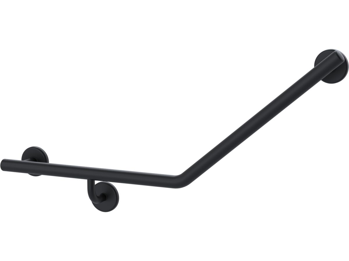 reece Mizu Drift 450 x 450 x 40 Degree Ambulant Toilet Grab Rail Left Hand Matte Black