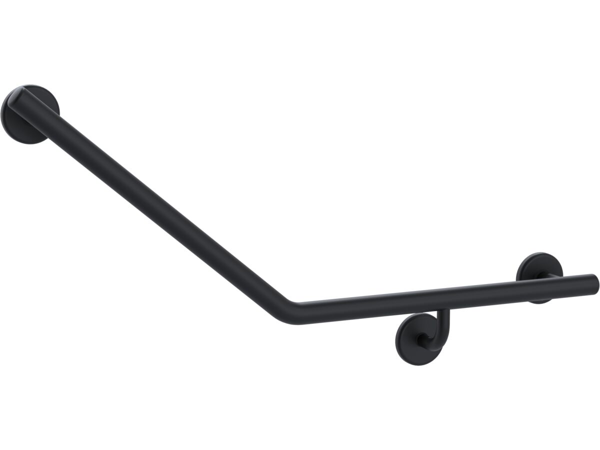reece Mizu Drift 450 x 450 x 40 Degree Ambulant Toilet Grab Rail Right Hand Matte Black