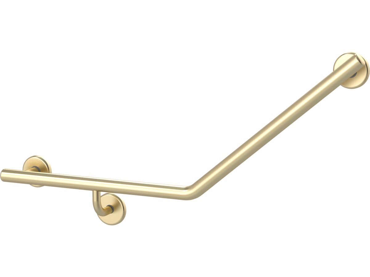 reece Mizu Drift 450 x 450 x 40 Degree Ambulant Toilet Grab Rail Left Hand Brushed Brass