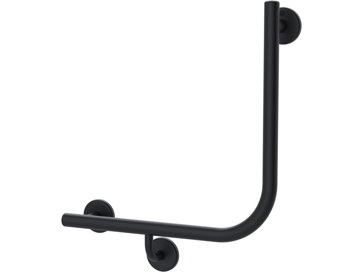 reece Mizu Drift 450 x 450 x 90 Degree Ambulant Toilet Grab Rail Left Hand Matte Black