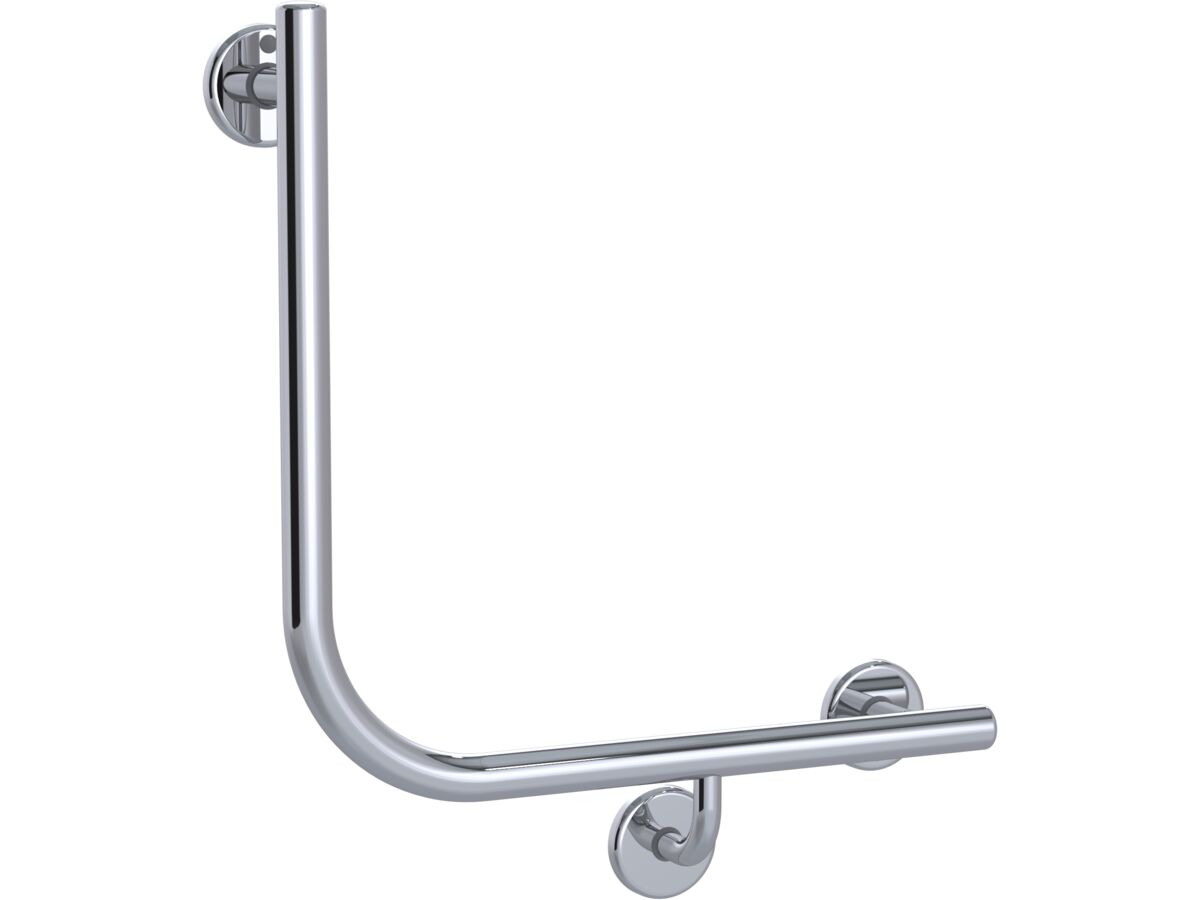reece Mizu Drift 450 x 450 x 90 Degree Ambulant Toilet Grab Rail Right Hand Polished Stainless Steel