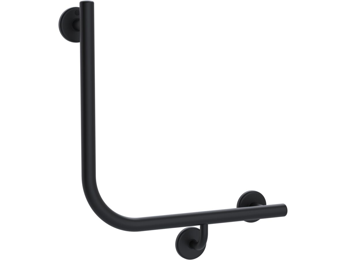 reece Mizu Drift 450 x 450 x 90 Degree Ambulant Toilet Grab Rail Right Hand Matte Black