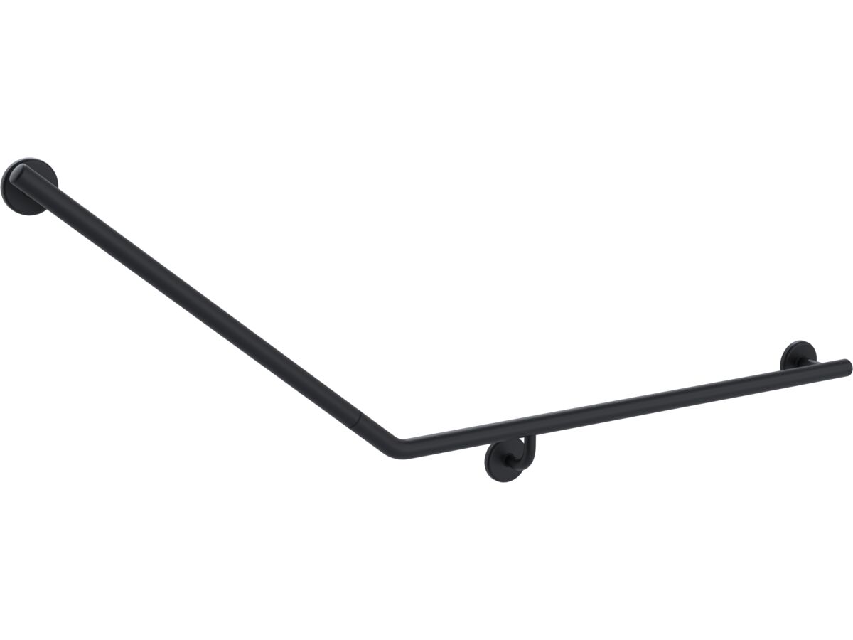 reece Mizu Drift 840 x 715 x 40 Degree Accessible Toilet Grab Rail Modular Right Hand Matte Black
