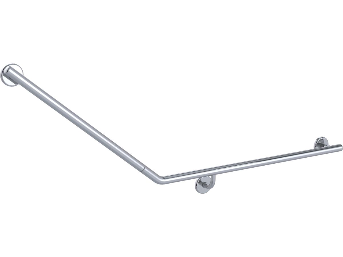 reece Mizu Drift 840 x 715 x 40 Degree Accessible Toilet Grab Rail Modular Right Hand Polished Stainless Steel