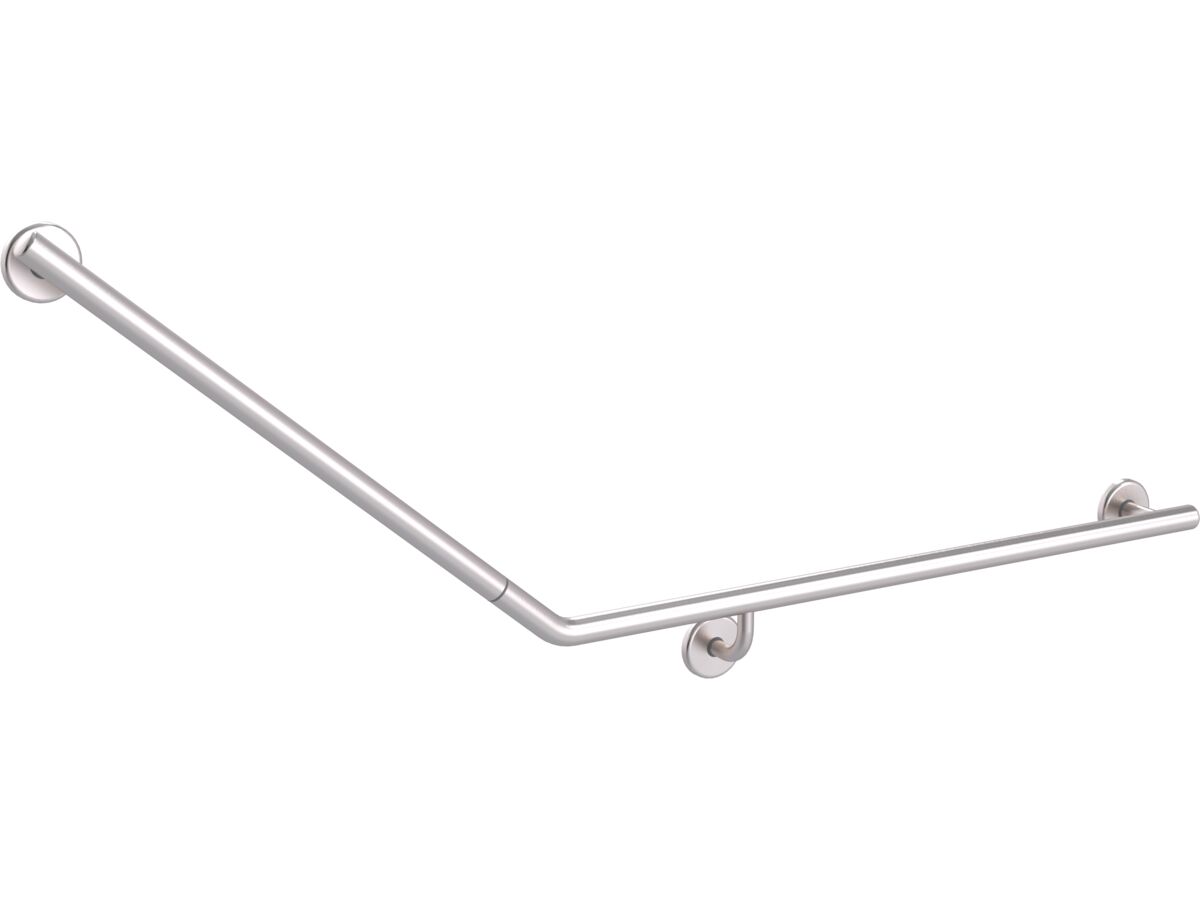 reece Mizu Drift 840 x 715 x 40 Degree Accessible Toilet Grab Rail Modular Right Hand Brushed Stainless Steel