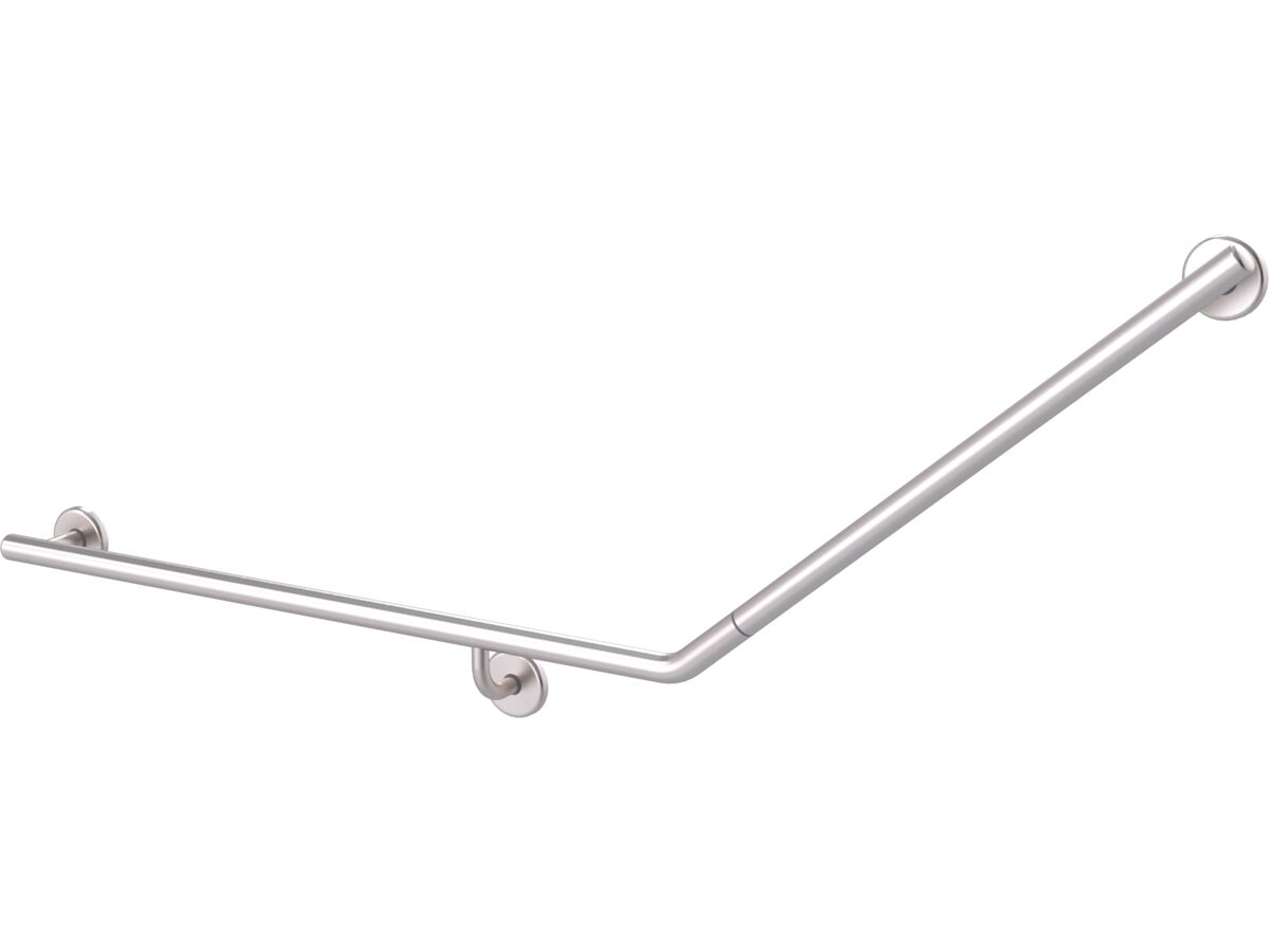 reece Mizu Drift 840 x 715 x 40 Degree Accessible Toilet Grab Rail Modular Left Hand Brushed Stainless Steel