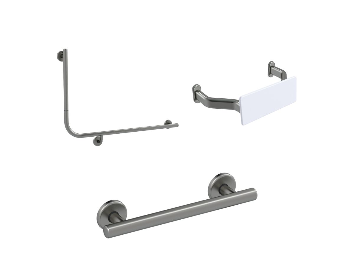 reece Mizu Drift 90 Degree Accessible WC Kit Right Hand Brushed Gunmetal