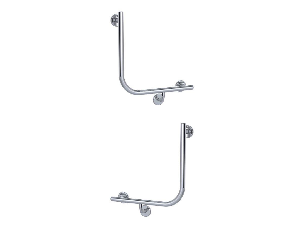 reece Mizu Drift 90 Degree Ambulant WC Left Hand & Right Hand Pair Polished Stainless Steel
