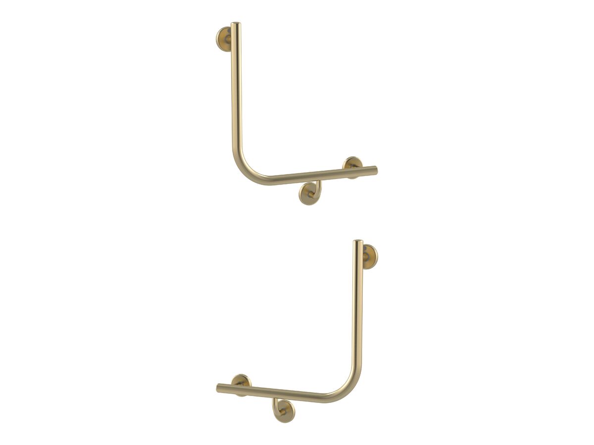 reece Mizu Drift 90 Degree Ambulant WC Left Hand & Right Hand Pair Brushed Brass