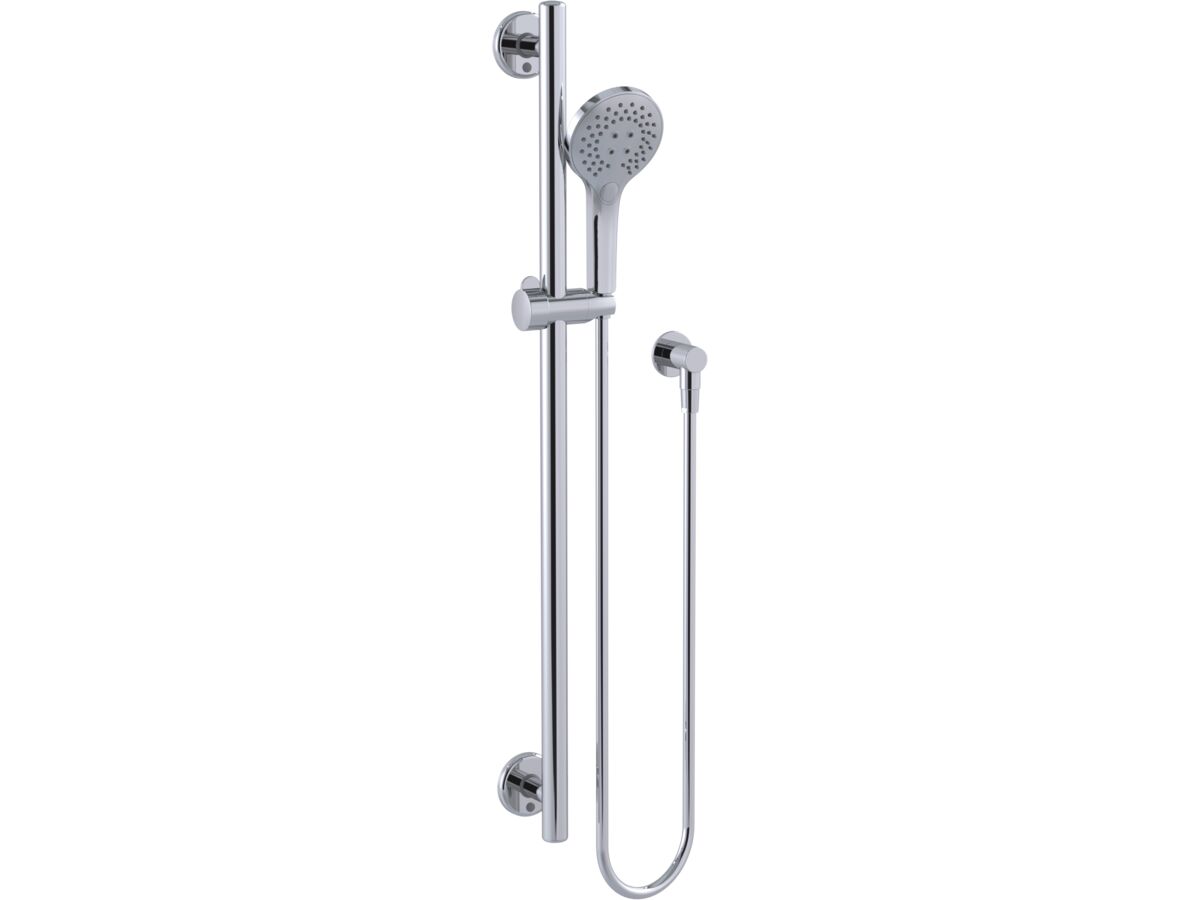 reece Mizu Drift 900mm Independent Straight Handshower Grab Rail Kit 3 function Chrome / Polished Stainless Steel (5 Star)