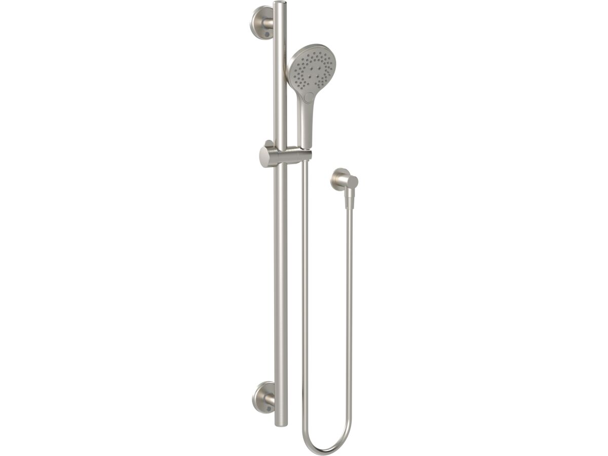 reece Mizu Drift 900mm Independent Straight Handshower Grab Rail Kit 3 function Brushed Nickel / Brushed Stainless Steel (5 Star)