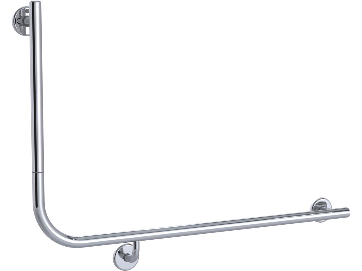 reece Mizu Drift 935 x 600 x 90 Degree Accessible Toilet Grab Rail Modular Right Hand Polished Stainless Steel