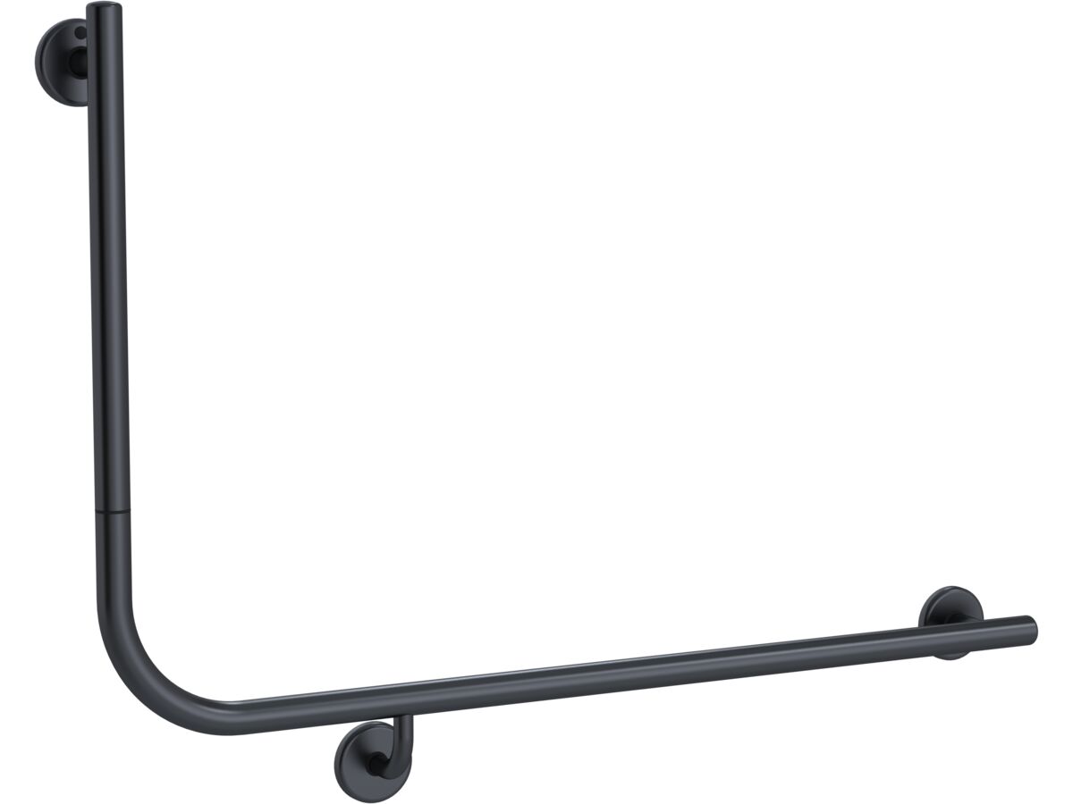 reece Mizu Drift 935 x 600 x 90 Degree Accessible Toilet Grab Rail Modular Right Hand Brushed Gunmetal
